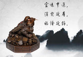 INPHIC-開光純銅八卦金蟾擺件仿古開業招財金蟾家居裝飾工藝品擺設